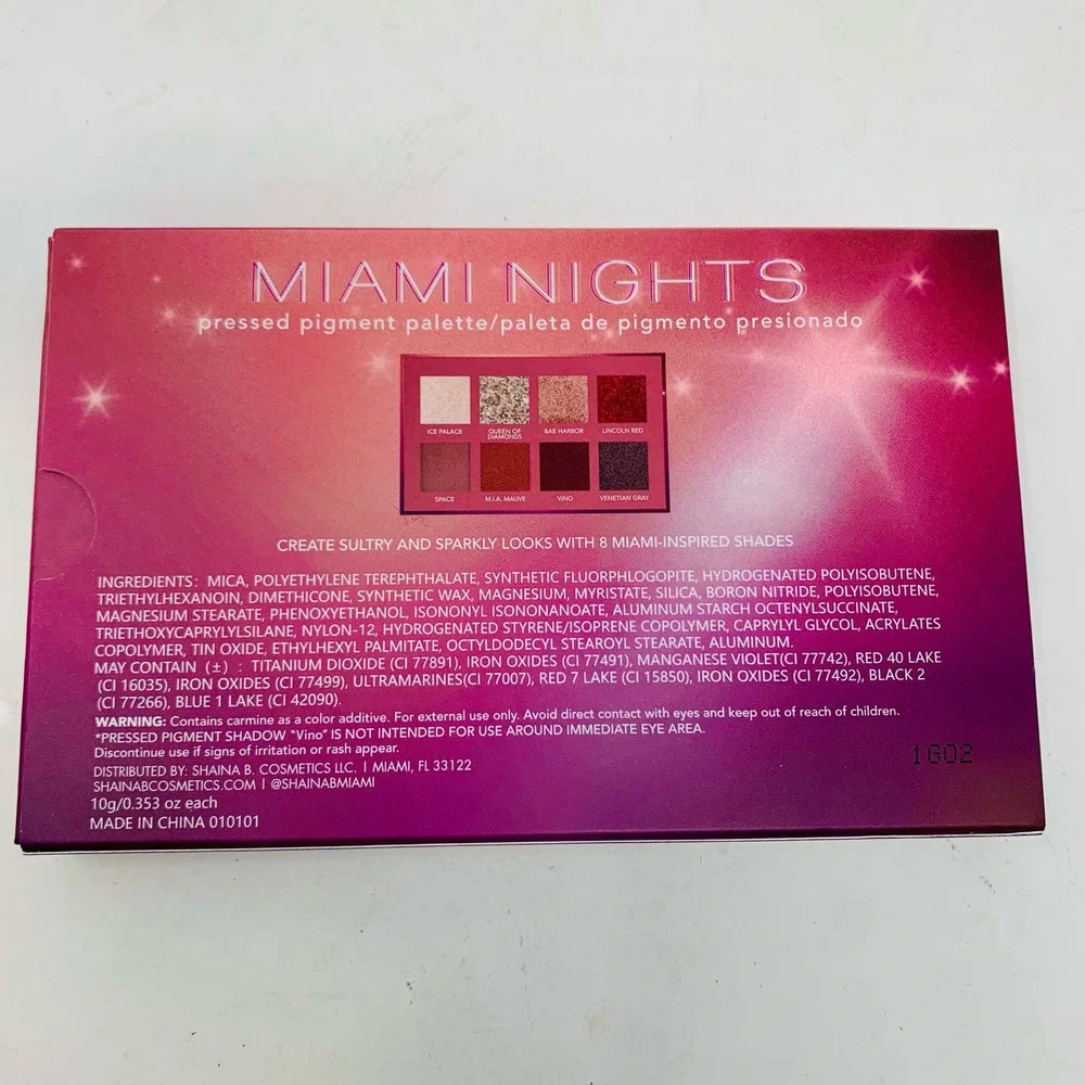 Shaina B MIAMI NIGHTS Pressed Pigment Palette
